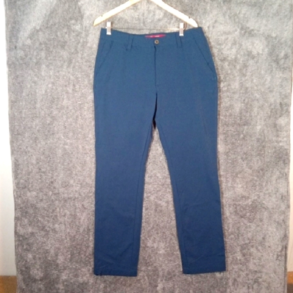 Under Armour Blue Loose Golf Travel Casual Pants Mens 36
